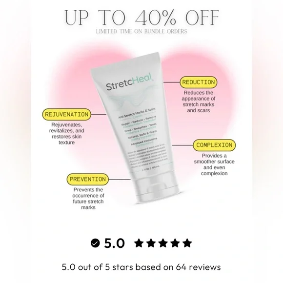 NWT StretcHeal Set Anti Stretch Marks & Scars Cream - Picture 10 of 16